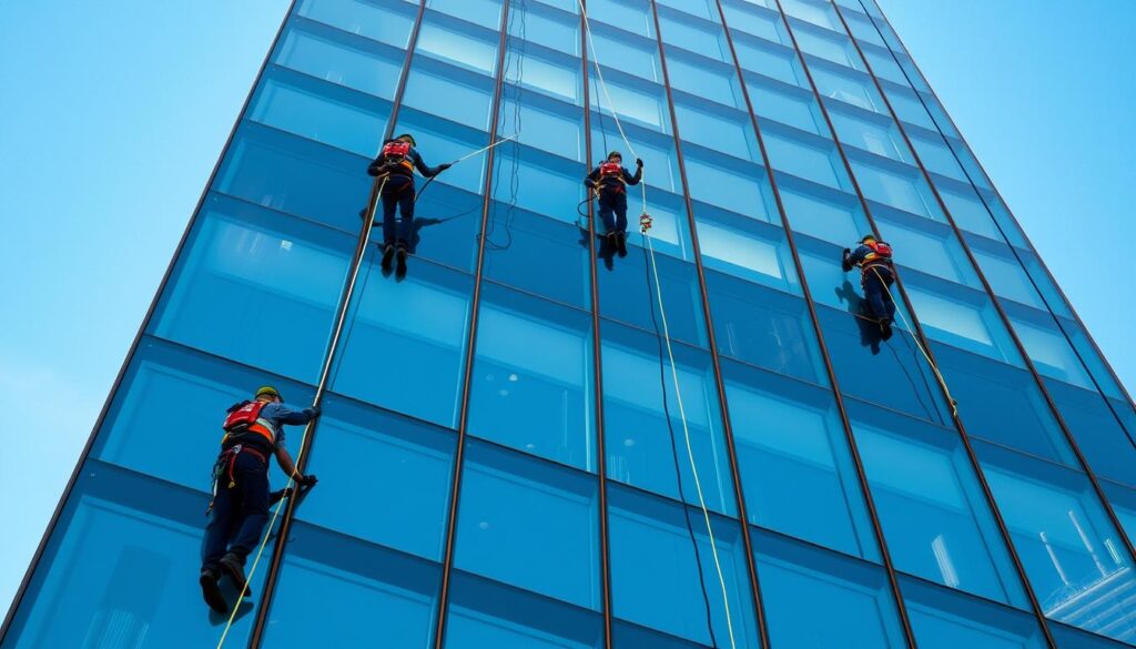 خدمات تنظيف الواجهات الزجاجية في جدة